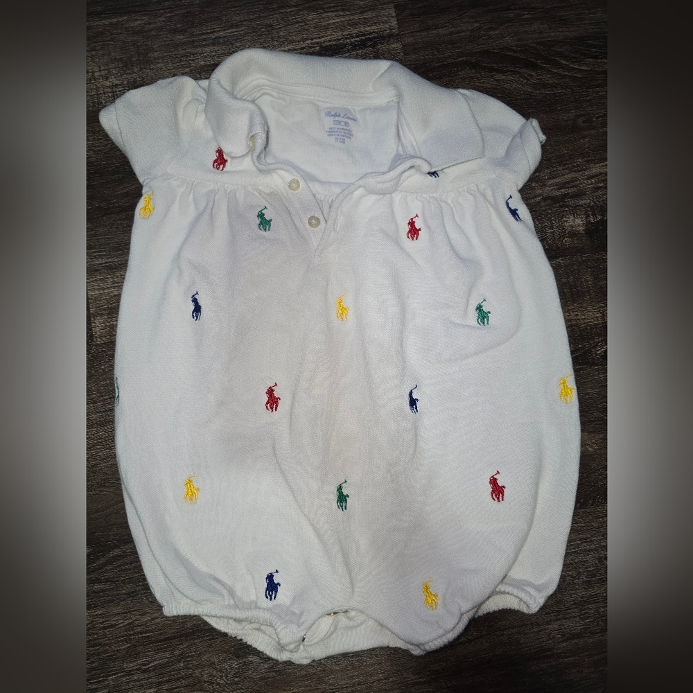 Ralph Lauren 12M Baby Onesie Multicolor